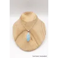 RARE pendentif Larimar sculpté main - Pendentifs pierres naturelles