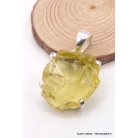 Pendentif Quartz Citron brut oval Pendentifs pierres naturelles PU113.1