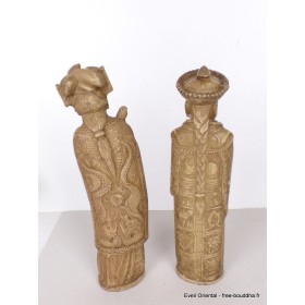 Statue taoïste Couple de Sages Statuettes Bouddhistes STAO1