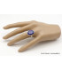 Lapis lazuli facetté bague ovale plusieurs tailles Bagues pierres naturelles TUV60.3