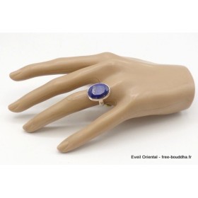 Lapis lazuli facetté bague ovale plusieurs tailles Bagues pierres naturelles TUV60.3