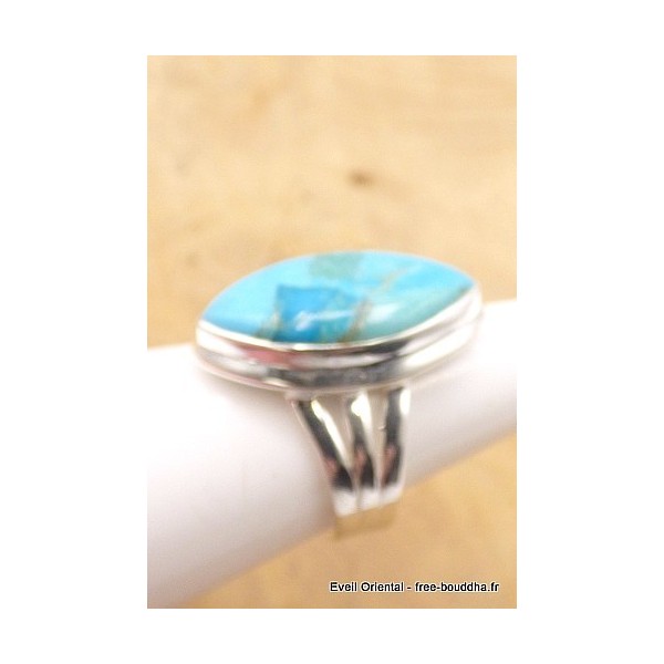 Bague Turquoise Mohave marquise T 52 Bagues pierres naturelles TUV58.4