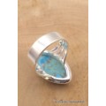 Bague Turquoise Mohave marquise T 52 Bagues pierres naturelles TUV58.4