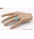 Bague Turquoise Mohave marquise T 52 Bagues pierres naturelles TUV58.4