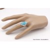 Bague Turquoise Mohave marquise T 52 Bagues pierres naturelles TUV58.4