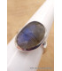 Bague Labradorite bleue facettée taille ajustable Bijoux en Labradorite Bleue TUV57.5