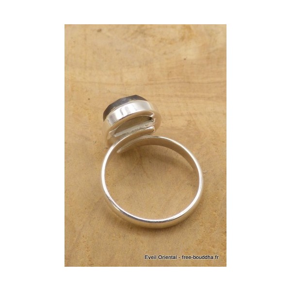 Bague Labradorite bleue facettée taille ajustable Bijoux en Labradorite Bleue TUV57.5