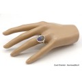 Bague Labradorite bleue facettée taille ajustable Bijoux en Labradorite Bleue TUV57.5