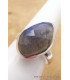 Bague en Labradorite bleue facettée taille ajustable Bijoux en Labradorite Bleue TUV57.6