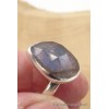 Bague en Labradorite bleue facettée taille ajustable Bijoux en Labradorite Bleue TUV57.6