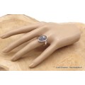 Bague en Labradorite bleue facettée taille ajustable Bijoux en Labradorite Bleue TUV57.6