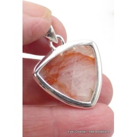 Pendentif Quartz Hématoïde triangulaire Pendentifs pierres naturelles TUV11.3