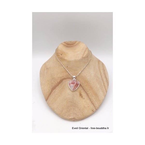 Pendentif Quartz Hématoïde triangulaire Pendentifs pierres naturelles TUV11.3