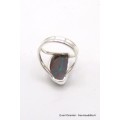 Bague Opale Boulder marron bleu T 53 Bagues pierres naturelles TUV63.3