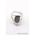 Bague Opale Boulder marron bleu T 53 - Bagues pierres naturelles
