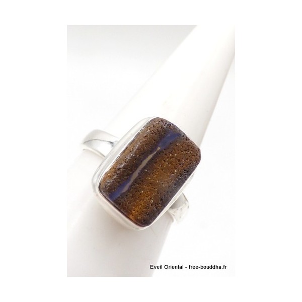 Petite bague en Opale Boulder taille 54 Bagues pierres naturelles TUV63.4