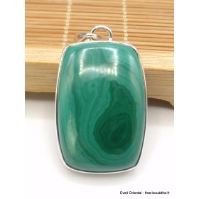 Pendentif Malachite naturelle rectangulaire Pendentifs pierres naturelles CZ72.6