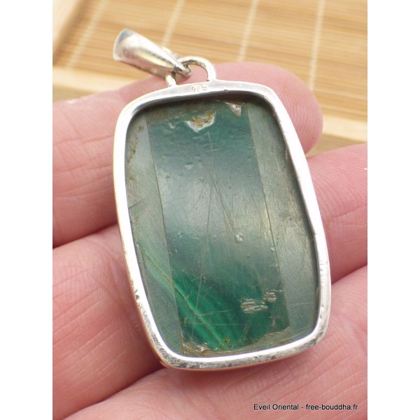Pendentif Malachite naturelle rectangulaire Bijoux en Malachite CZ72.6