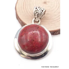 Pendentif argent CORAIL SPONGIEUX - Pendentifs pierres naturelles