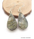 Boucles d'oreilles Labradorite brutes forme goutte Bijoux en Labradorite RV3.3