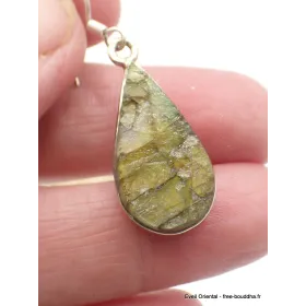 Boucles d'oreilles Labradorite brutes forme goutte - Bijoux en Labradorite