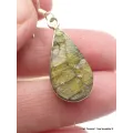 Boucles d'oreilles Labradorite brutes forme goutte - Bijoux en Labradorite