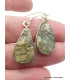 Boucles d'oreilles Labradorite brutes forme goutte Bijoux en Labradorite RV3.3