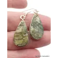 Boucles d'oreilles Labradorite brutes forme goutte - Bijoux en Labradorite