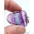 Pendentif Multi-fluorite sculptée Fleur semi-oval - Pendentifs pierres naturelles