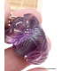 Pendentif Multi-fluorite sculptée Fleur semi-oval Pendentifs pierres naturelles RV27.3