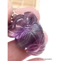 Pendentif Multi-fluorite sculptée Fleur semi-oval - Pendentifs pierres naturelles