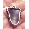 Pendentif Multi-fluorite sculptée Fleur semi-oval Pendentifs pierres naturelles RV27.3
