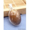 Pendentif Pierre du Soleil Noire oval Pendentifs pierres naturelles RV49.3