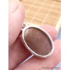 Pendentif Pierre du Soleil Noire oval Pendentifs pierres naturelles RV49.3