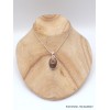 Pendentif Pierre du Soleil Noire oval Pendentifs pierres naturelles RV49.3
