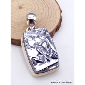 Pendentif argent Silicone rectangulaire Pendentifs pierres naturelles DA51.1