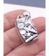 Pendentif argent Silicone rectangulaire Pendentifs pierres naturelles DA51.1