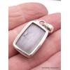 Pendentif argent Silicone rectangulaire Pendentifs pierres naturelles DA51.1