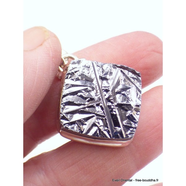 Pendentif argent Silicone losange Pendentifs pierres naturelles DA51.3