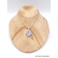Pendentif argent Silicone losange Pendentifs pierres naturelles DA51.3