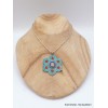 Pendentif tibétain fleur et Om Bijoux tibetains bouddhistes PT24.1