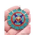 Pendentif tibétain symboles bouddhistes - Pendentifs tibétains bouddhistes