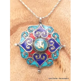 Pendentif bouddhiste Dorjé et Om - Pendentifs tibétains bouddhistes