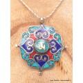 Pendentif bouddhiste Dorjé et Om Pendentifs tibétains bouddhistes PT25.1