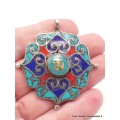 Pendentif bouddhiste Dorjé et Om Pendentifs tibétains bouddhistes PT25.1