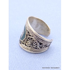 Bague tibétaine Om pierres fantaisie Bagues tibétaines bouddhistes ref107.5
