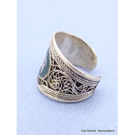 Bague tibétaine Om pierres fantaisie - Bagues tibétaines bouddhistes