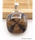 Pendentif carré Chiastolite Andalousite Pendentifs pierres naturelles TA22.5