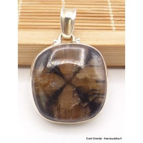 Pendentif carré Chiastolite Andalousite Pendentifs pierres naturelles TA22.5