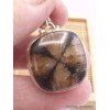 Pendentif carré Chiastolite Andalousite Pendentifs pierres naturelles TA22.5